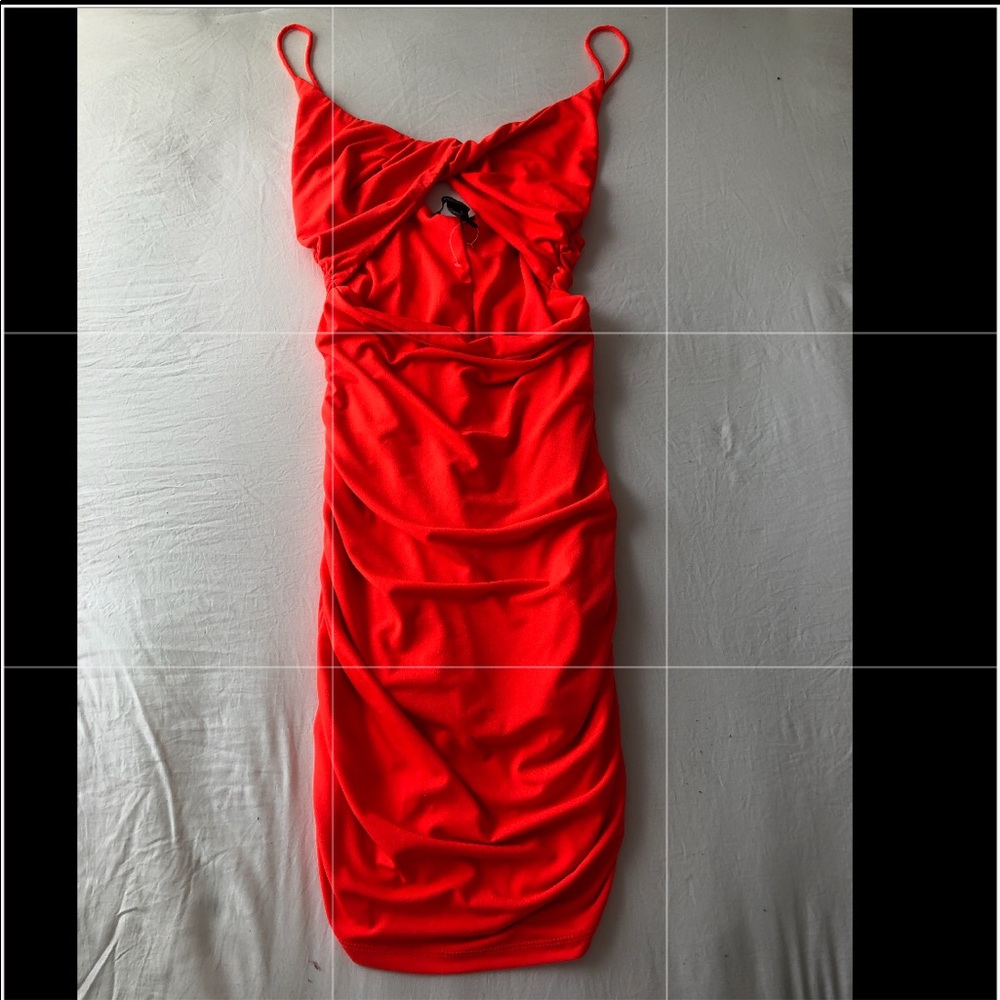 Neon orange dress